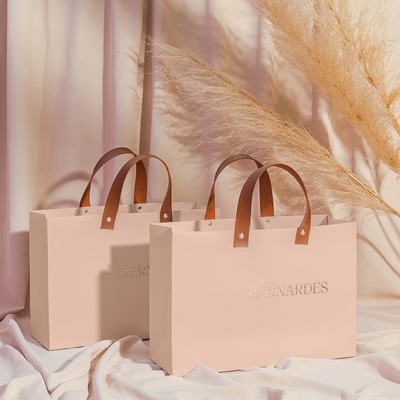 Recycled materials custom rose gold logo rose gold logo jewelry wedding boutique wedding gift paper shopping cosmetic paper bag