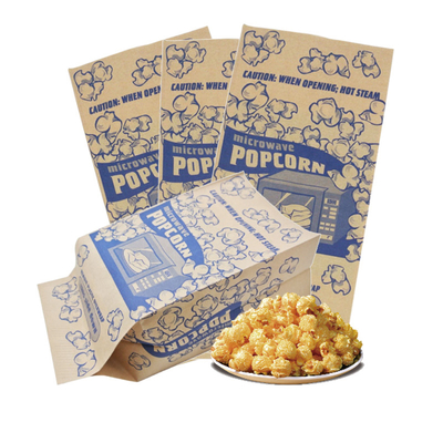 Wholesale Custom Food Grade Disposable High Temperature Factory Size Oil Proof Microwave Popcorn Package Bag For Home Party